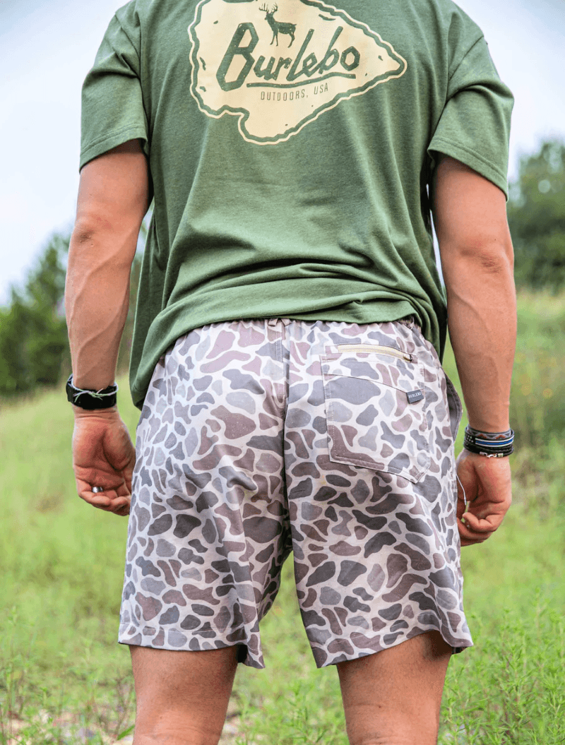 Burlebo Classic Deer Camo Everyday Shorts - Blue Mimosa Boutique