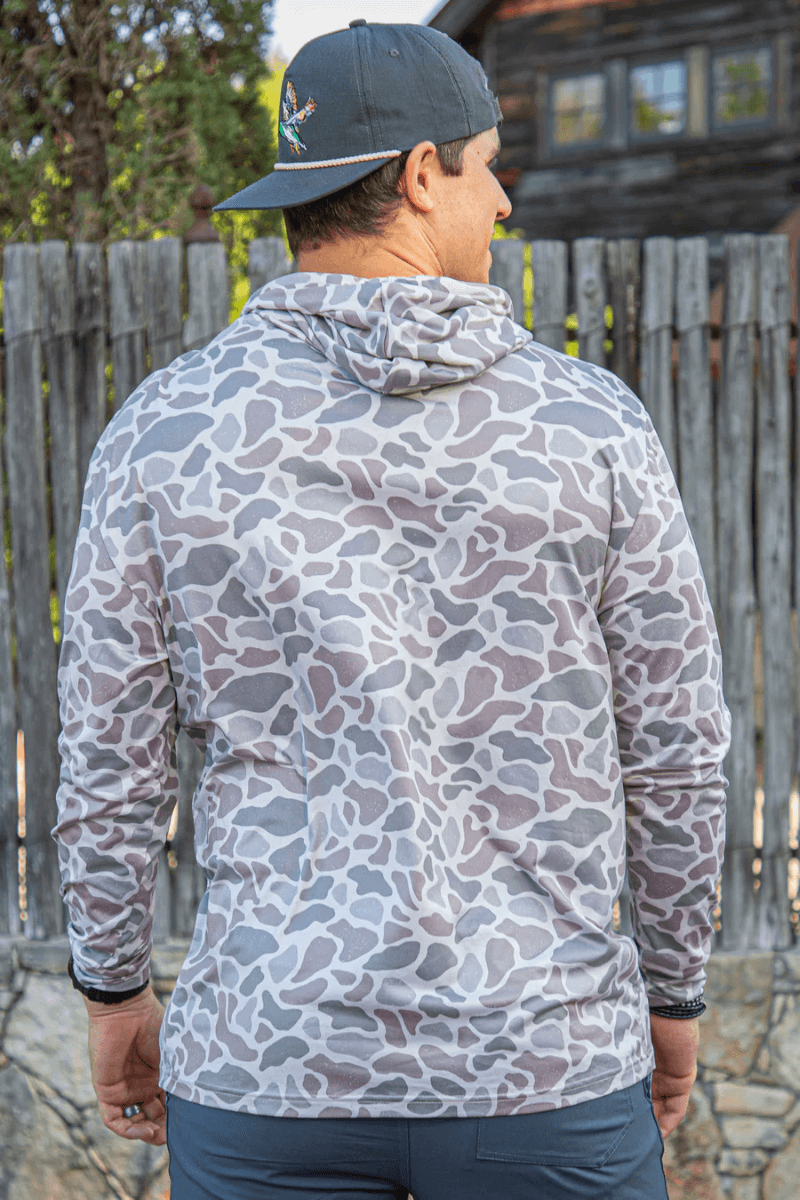 Burlebo Classic Deer Camo Performance Hoodie - Blue Mimosa Boutique