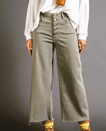 Button Fly Pant - Blue Mimosa Boutique