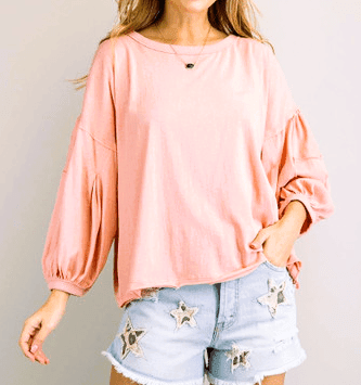 Coral Cream Top - Blue Mimosa Boutique