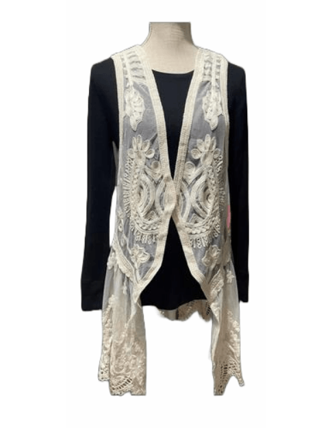 Crochet & Lace Jacket - Blue Mimosa Boutique