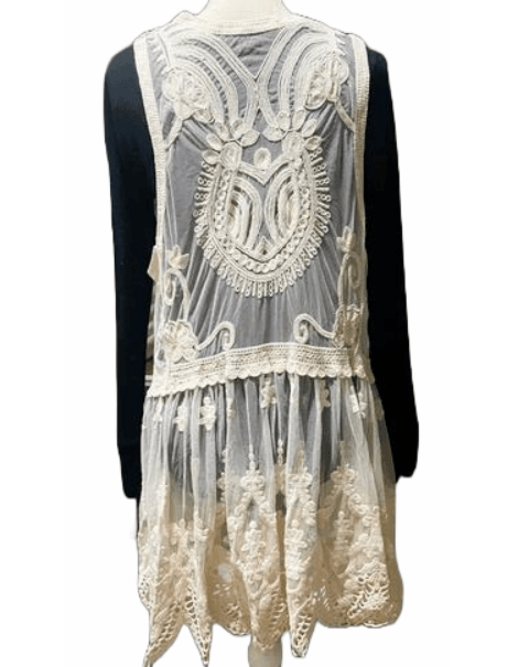 Crochet & Lace Jacket - Blue Mimosa Boutique