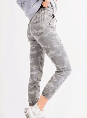 Distressed Camo Pant - Blue Mimosa Boutique