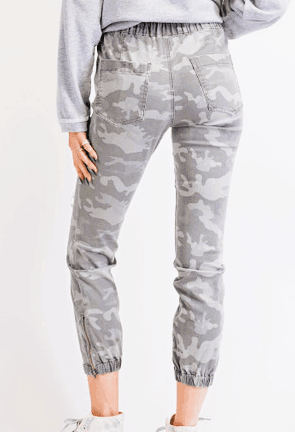 Distressed Camo Pant - Blue Mimosa Boutique