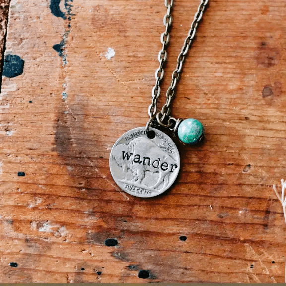 Wander Buffalo Nickel Necklace - Blue Mimosa Boutique