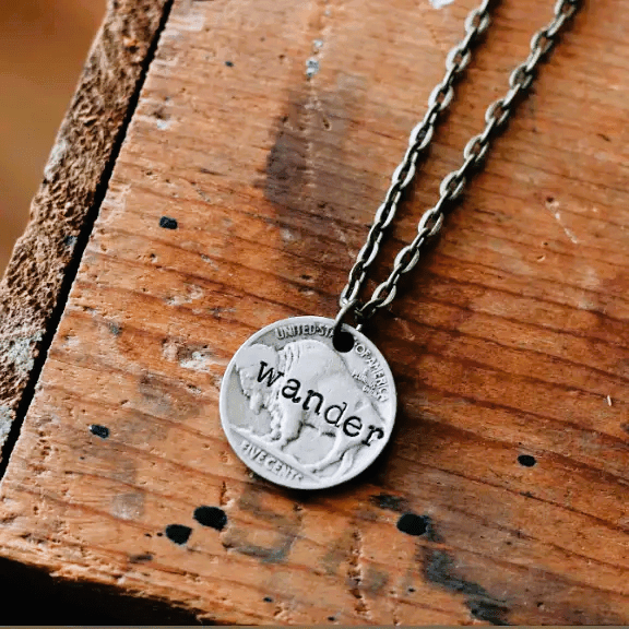 Wander Buffalo Nickel Necklace - Blue Mimosa Boutique