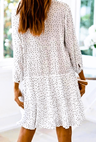 White Polka Dot Dress - Blue Mimosa Boutique